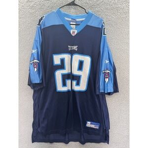 Tennessee Titans Jersey Mens XXL Reebok #29 Brown Blue